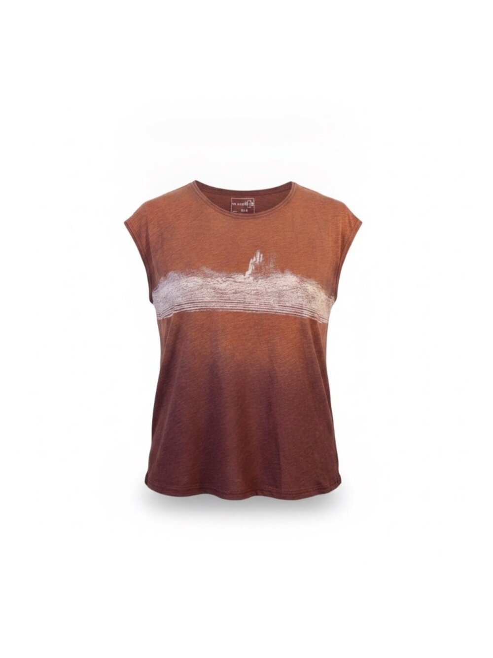 Free People Womens Maroon Cotton Graphic Tank Top Casual Boho Size M